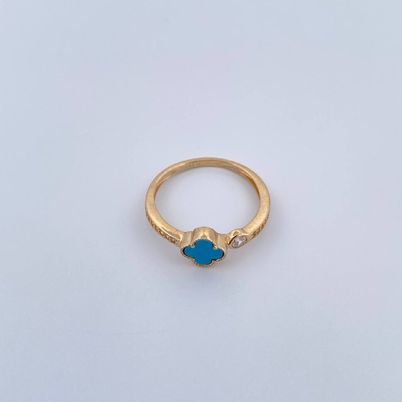 Anillo Trebol 2.3gr / T7 1/2 / Oro 18K &