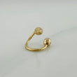 Double Spiral Piercing 0.6 g / 1/2 in 18K Yellow Gold