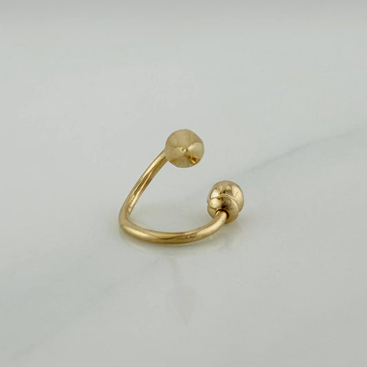 Double Spiral Piercing 0.6 g / 1/2 in 18K Yellow Gold