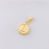 Pendant Circle Letter B 0.4g / 1/2 in Yellow Gold 18K