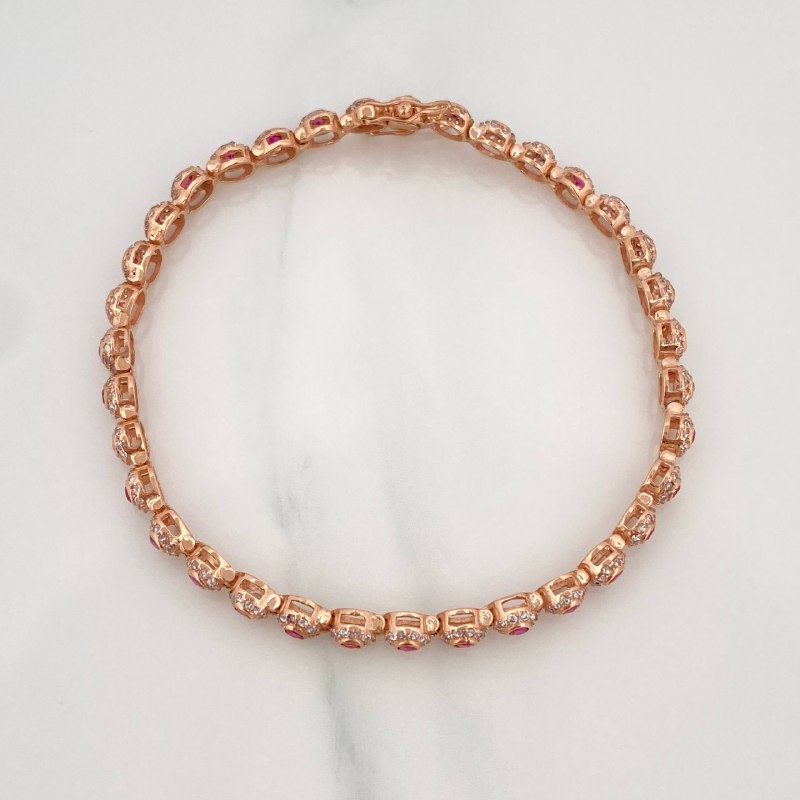 Tennis Bracelet 8.9 g / 7 1/4 in / 4.7 mm 18K Rose Gold