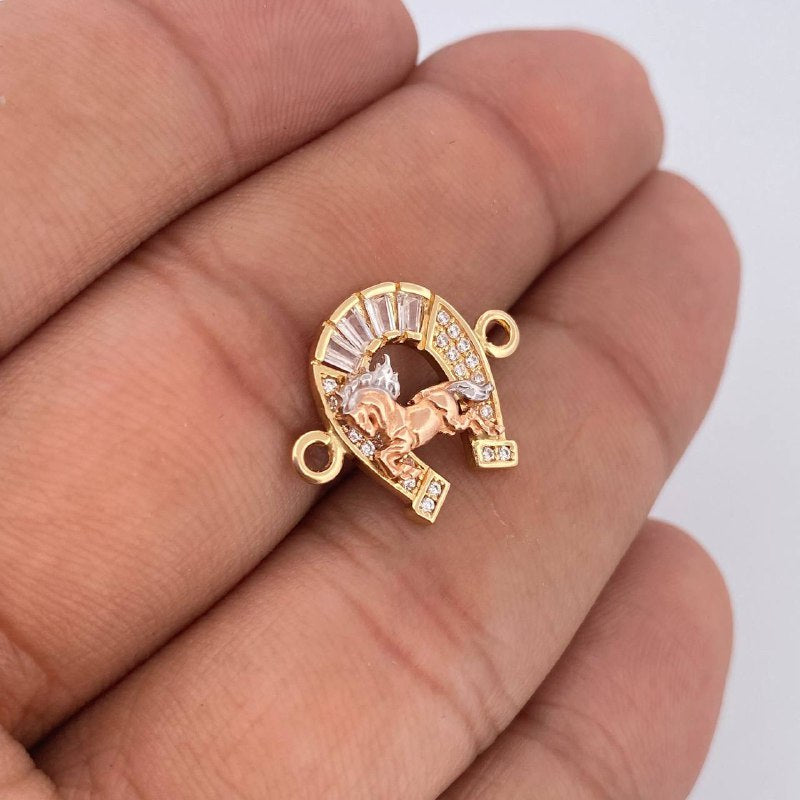 Charm Horseshoe Horse 1.85gr / 0.7in / 18K Gold &