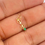 Dije Silueta Flecha 0.4gr / 3/4 in / Oro Amarillo 18K $