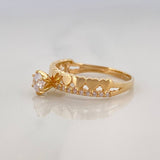 Solitaire Ring Heart Channel 2.45 g / T6 1/4 Yellow Gold 18K