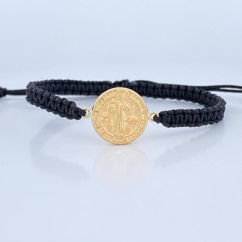 Black Woven San Benito Bracelet 1.35gr / 18K Gold &
