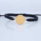 Black Woven San Benito Bracelet 1.35gr / 18K Gold &