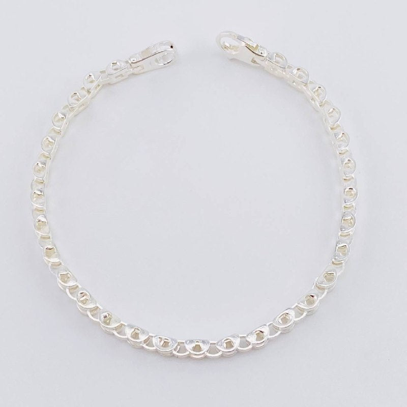 Bracelet Curved Links 12.5g / 8 1/4 in / 5.1mm Silver 925