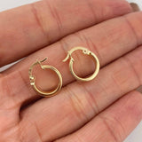 Candongas Tornillo Punteadas 1.3 g / 1/2 in Oro Amarillo 18K