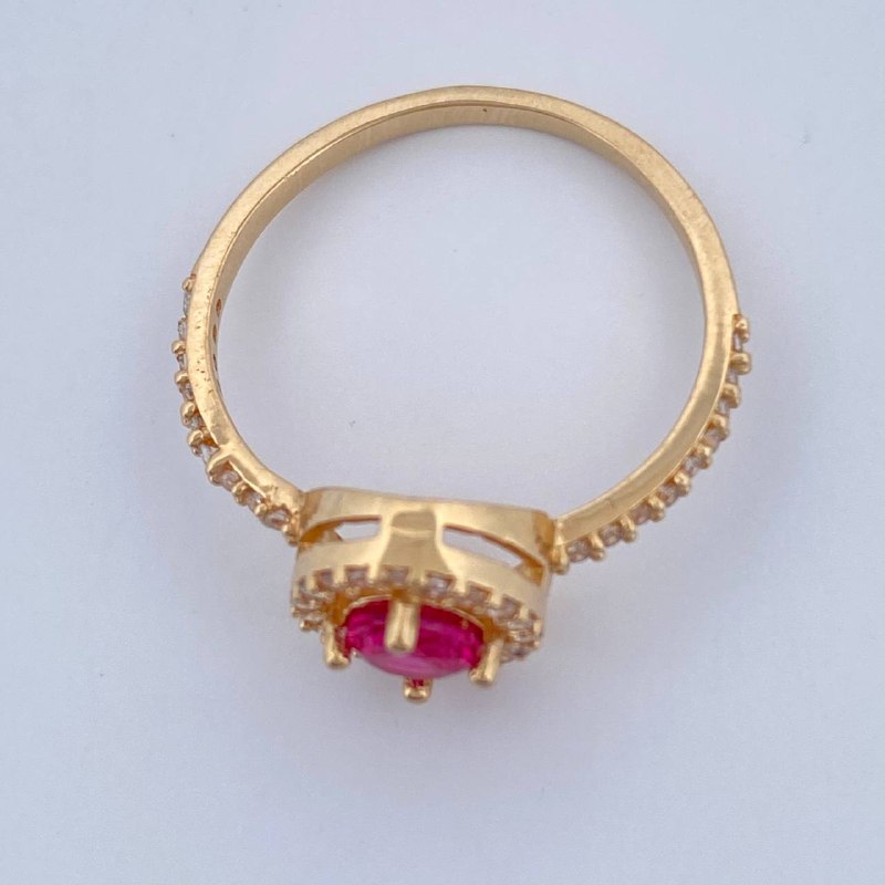Anillo Halo 2.4gr / T7 / Oro Amarillo 18K &