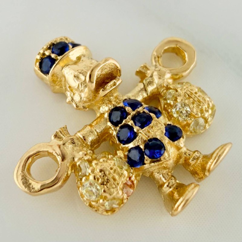 Charm Duck Money Bag 1.6gr / 3/4 in / 18K Yellow Gold %