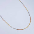 Flower Mirror Chain 0.85gr / 17.7in / Three Golds +3 18K $