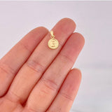 Dije Circulo Letra B 0.45g / 1/2 in Oro Amarillo 18K