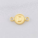 Charm Circle Letter D 0.55g / 3/4 in Yellow Gold 18K