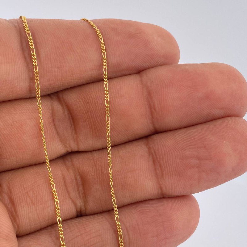 Cadena Figaro 2.25gr / 60cm / Oro Amarillo +1 18K &