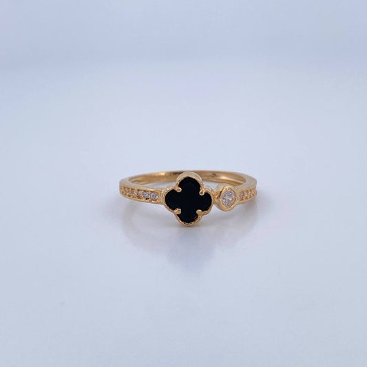 Anillo Trebol 2.2gr / T7 1/2 / Oro 18K &