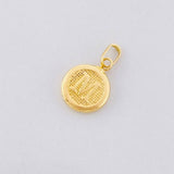 Dije Circulo Letra M 0.35g / 3/4 in Oro Amarillo 18K