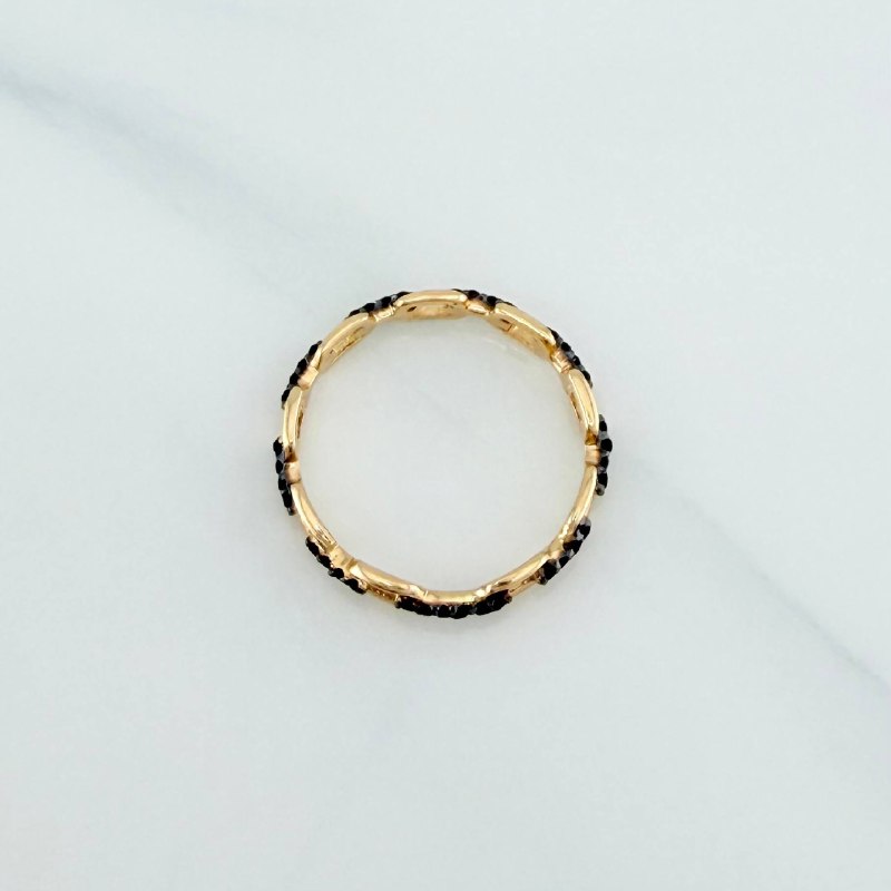 Ring Band Bracelet 1.65 g / T6 1/2 Two Golds Black Yellow 18K