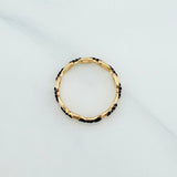 Ring Band Bracelet 1.65 g / T6 1/2 Two Golds Black Yellow 18K
