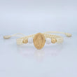 White Woven Virgin Miraculous Bracelet 1.9gr / 18K Gold &