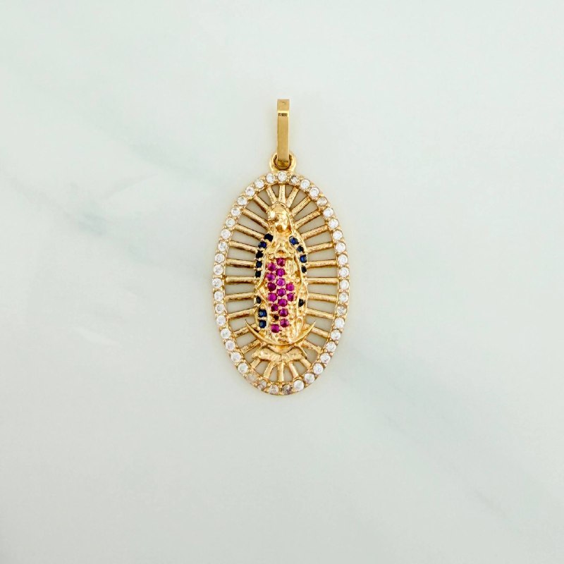 Dije Virgen De Guadalupe 3.55 g / 1 1/2 in Oro Amarillo 18K