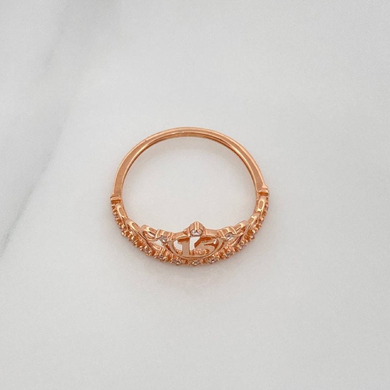 Ring 15'S Crown 1.75 g / T6 1/2 Rose Gold 18K