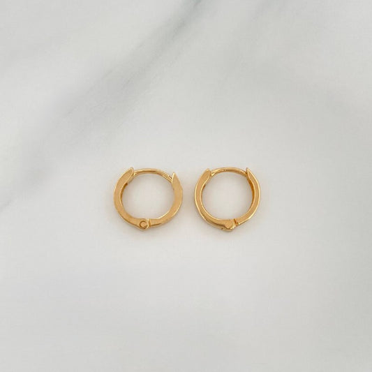 Candongas Aro Lisa 1.05 g / 1/2 in Oro Amarillo 18K