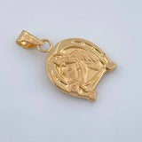 Horseshoe Horse Pendant 1.15gr / 1in / 18K Gold Yellow &