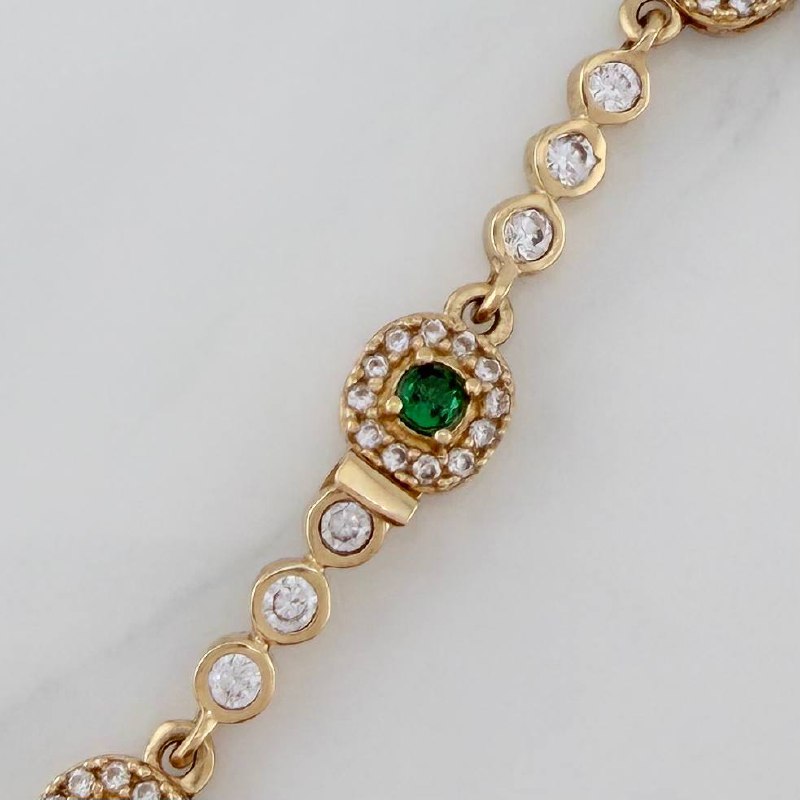 Pulso Tennis Halo 10 g / 7 1/4 in / 7.14 mm Oro Amarillo 18K