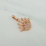 Dije Corona Queen 2.2gr / 1 in / Dos Oros Blanco Rosa 18K %
