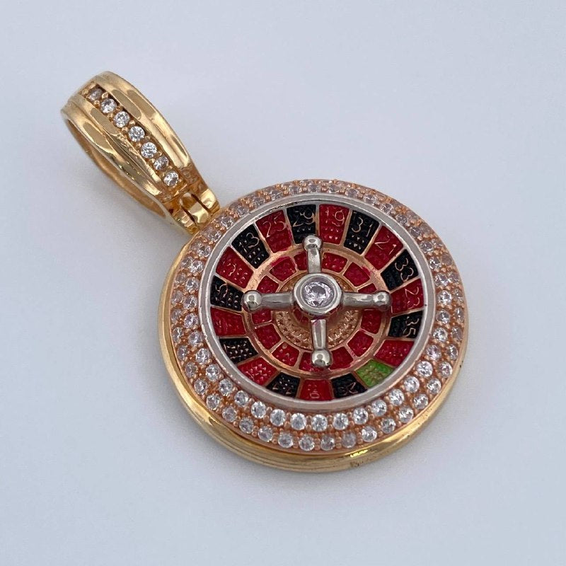 Pendant Roulette 6.45gr / 1 1/4 in / Three Golds 18K $