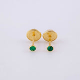Stud Earrings Bezel 0.3g / in / 2.4mm Yellow Gold 18K