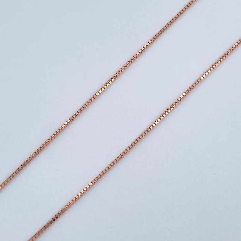 Set Cadena y Dije Veneciana + Virgen Milagrosa 1.65gr / Oro Rosa 18K (Oferta) $