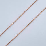 Set Cadena y Dije Veneciana + Virgen Milagrosa 1.65gr / Oro Rosa 18K (Oferta) $