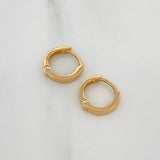 Hoop Earrings Plain 1.65 g / 1/2 in Yellow Gold 18K