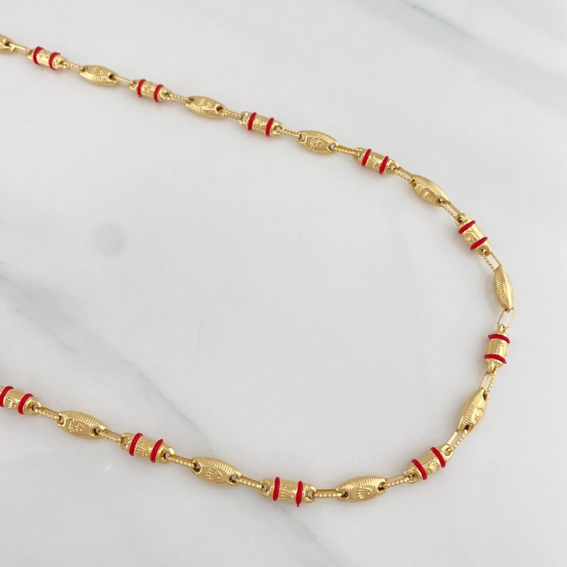 Rustic Chain Crown 15.05 g / 24 1/2 in / 3.8 mm 18K Yellow Gold
