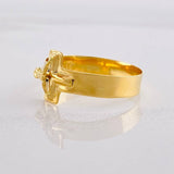 Anillo Cruz Cristo 1.8g / T8 3/4 Oro Amarillo 18K