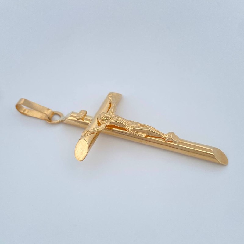 Dije Cruz Cristo 1.95gr / 1 3/4 in / Oro Amarillo 18K &