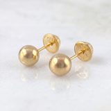 Topos Bolas Lisa 0.75 g / in / 7 mm Oro Amarillo 18K