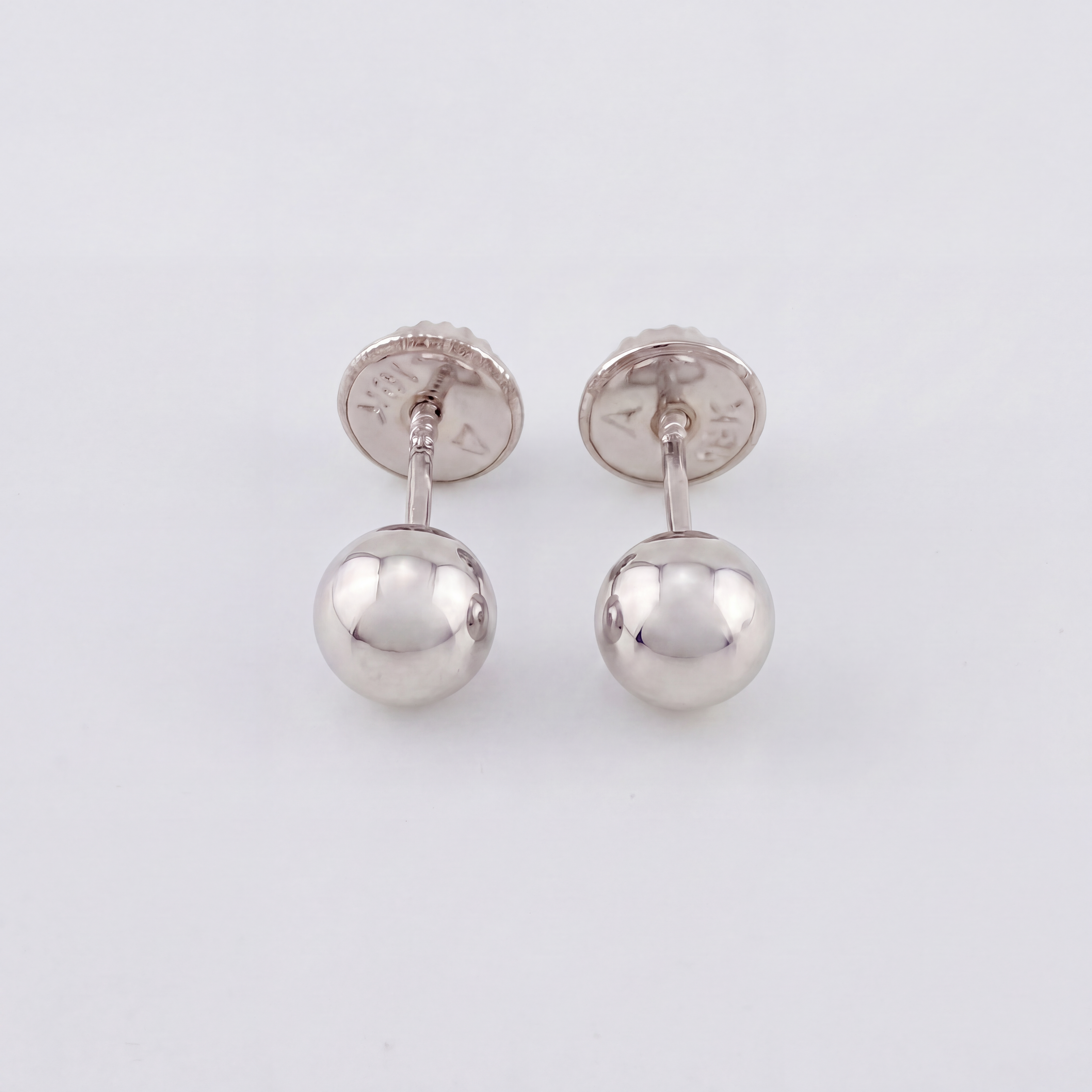 Stud Earrings Bead 0.8gr / 18K Gold &