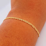 Flat Mariner Bracelet 1.2gr / 7 1/2 in / 18K Gold +3 $