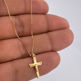 Venetian Chain and Pendant Set + Christ Cross 1.4gr / 18K Gold $