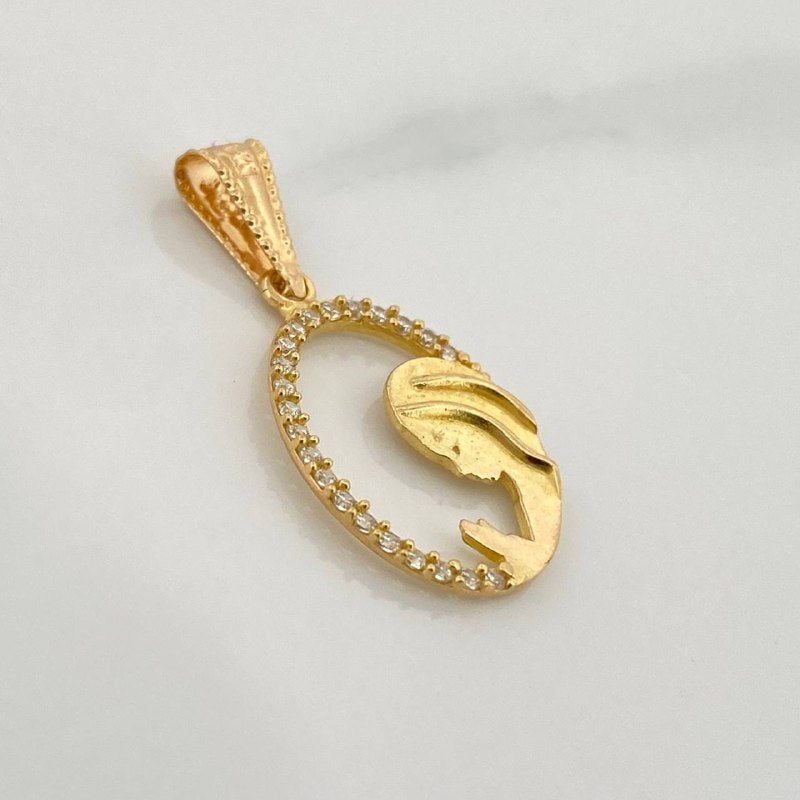Virgin Mary Pendant 1gr / 1 in / Yellow Gold 18K &