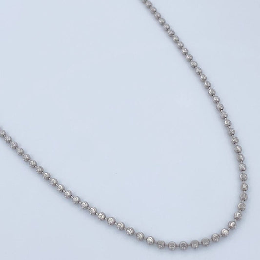 Cadena Militar 7.2gr / 27 3/4 in / Oro Blanco +3 18K &