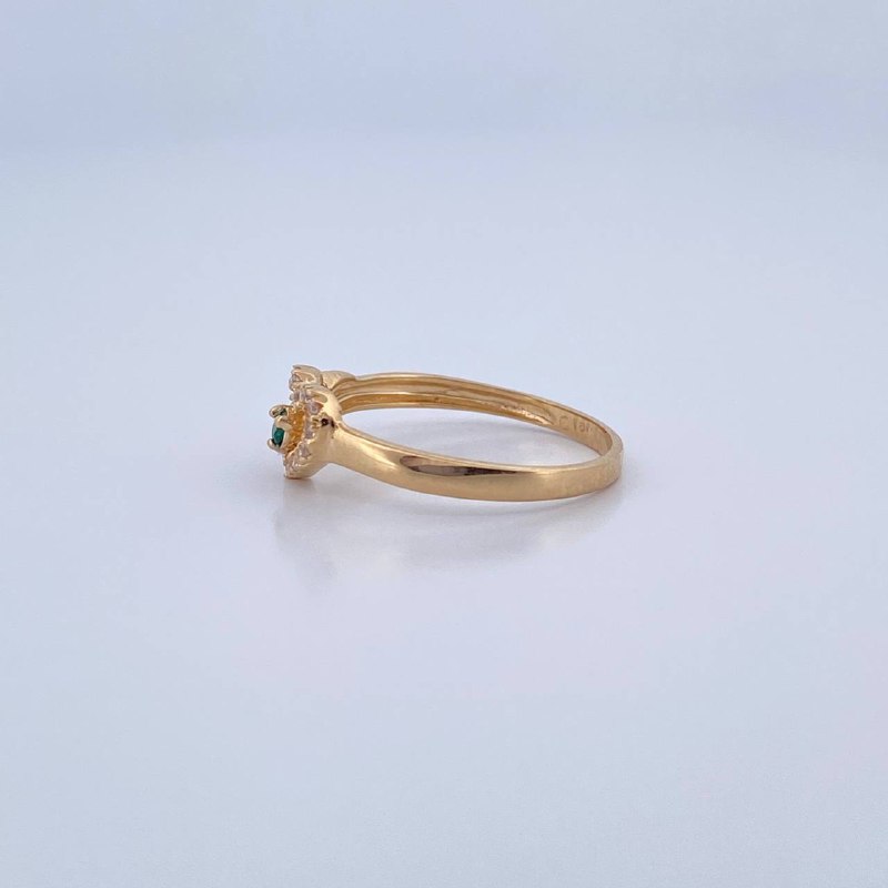 Heart Silhouette Ring 1.75gr / Size 6 1/2 / 18K Gold &