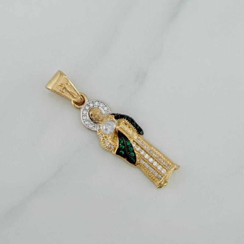 Dije San Judas Tadeo 2.75 g / 1 1/2 in Tres Oros 18K