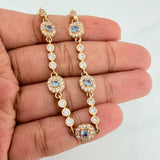 Pulso Tennis Halo 10 g / 7 in Oro Amarillo 18K