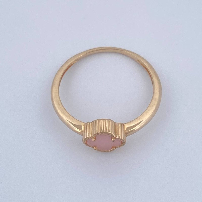 Anillo Trebol 2.2gr / T7 / Oro Amarillo 18K &