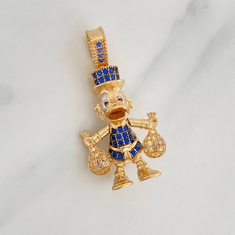 Pendant Duck Money Bag 5.6 g / 1 1/2 in 18K Yellow Gold