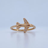 Airplane Ring 1.7gr / Size 6 / 18K Gold