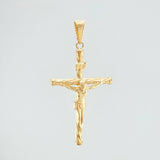 Pendant Cross Christ 1.6 g / 2 in Yellow Gold 18K!